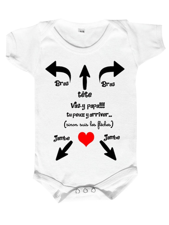 Body Baby Message To Dad Body Humorous Heart Instructions Etsy Australia