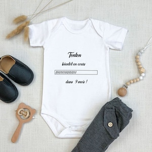 baby bodysuit announcing pregnancy, personalized baby bodysuit, personalized baby girl and boy bodysuit image 7