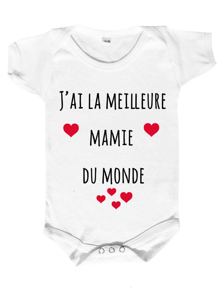 Créa03 Body Surprise Bébé Garçon 'Vous Allez Bientôt être Grands-parents' - 1 Mois, Blanc 100% Coton