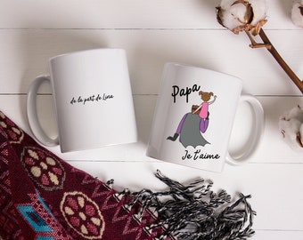 Tazza personalizzata per papà con nome del bambino, festa del papà, compleanno per papà, festa di Natale, tazza personalizzata per papà