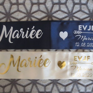 écharpes evjf, écharpes plusieurs couleurs, enterrement de vie de jeune fille, mariage, fête, cadeaux pour EVJF, écharpe mariée image 1