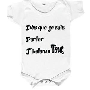 humorous baby bodysuit, personalized baby bodysuit, funny baby clothing, baby balances everything, birth gift, Christmas gift, cotton bodysuit