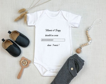 baby bodysuit announcing pregnancy, personalized baby bodysuit, personalized baby girl and boy bodysuit