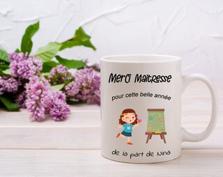 Tazza Personalizzata Per Maestra: Regalo Originale Con Nome, Idea Per Ringraziamento, Ingresso Scolastico O Natale - Ceramica 325ml