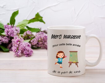 Tazza Personalizzata Per Maestra: Regalo Originale Con Nome, Idea Per Ringraziamento, Ingresso Scolastico O Natale - Ceramica 325ml