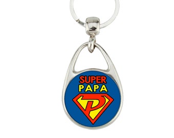 porte-clés personnalisé, porte clés un super papa, cadeau pour papa, papa au top