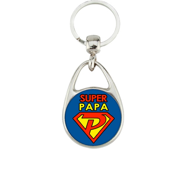 porte-clés personnalisé, porte clés un super papa, cadeau pour papa, papa au top