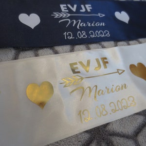 écharpes evjf, écharpes plusieurs couleurs, enterrement de vie de jeune fille, mariage, fête, cadeaux pour EVJF, écharpe mariée image 6