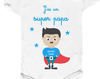 Body baby humor message for dad "I have a great dad"