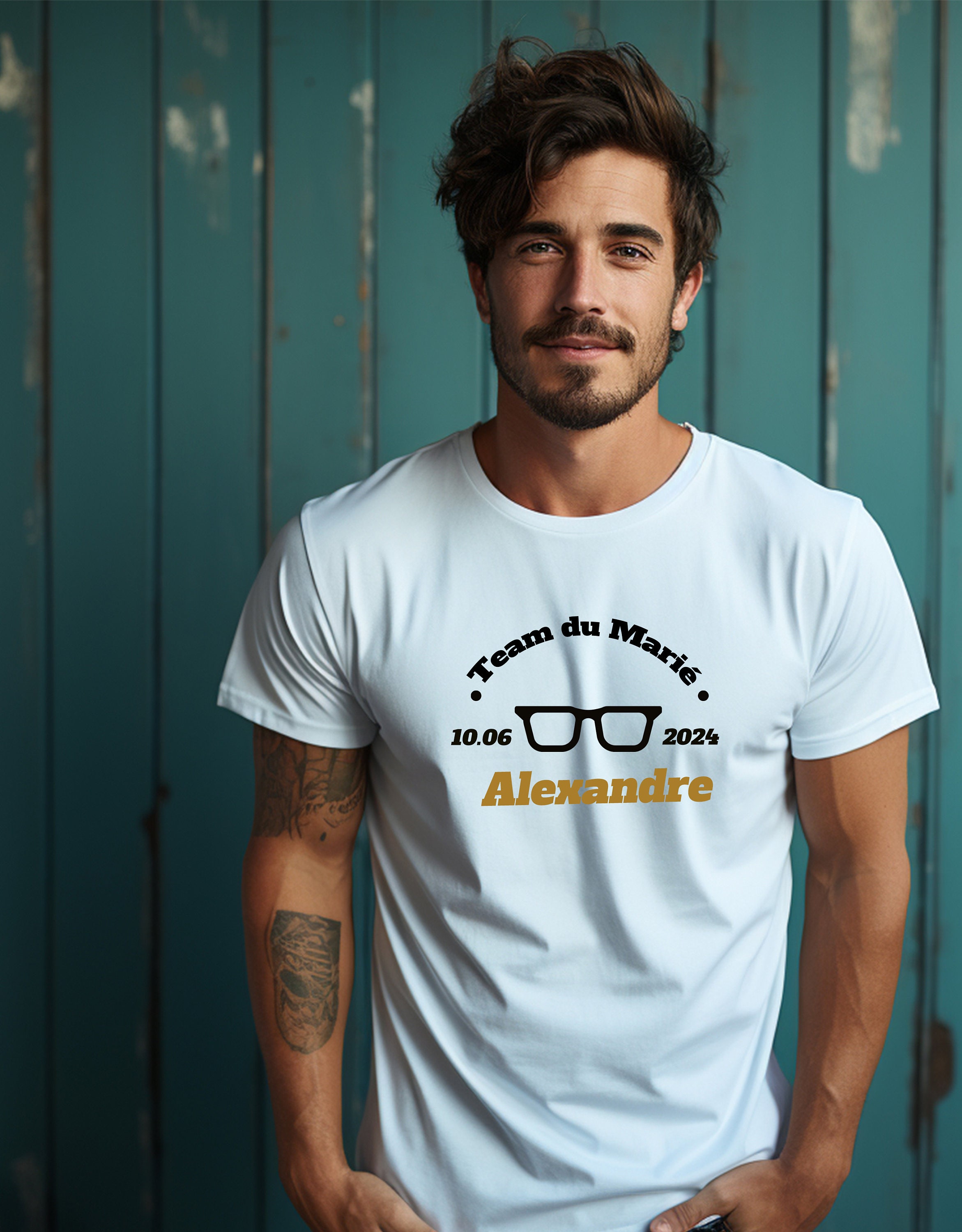 Discover EVG + Date + Prénom Enterrement De Vie De Garçon T-Shirt Personnalisé