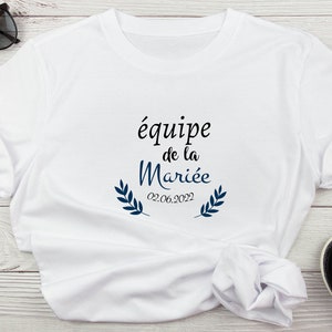 T-Shirt evjf + Vorname + Datum, Team Braut, EVJF-Team, Team der Braut, Team der Braut T-Shirt, Junggesellinnenabschied, Hochzeit