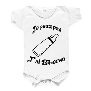 humorous baby bodysuit &quot;I can&#39;t I have a bottle&quot;