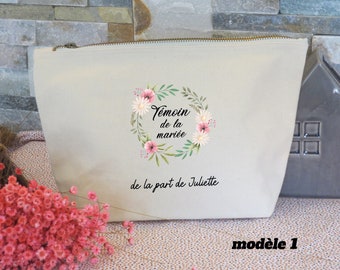 ¡Bolsa personalizada para testigo de boda o dama de honor o novia de la novia, regalos de boda, accesorio de boda!