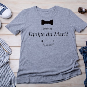 T-shirt EVG team First name, groom&#39;s team, groom&#39;s witness, groom-to-be + Date of the event, bachelor party