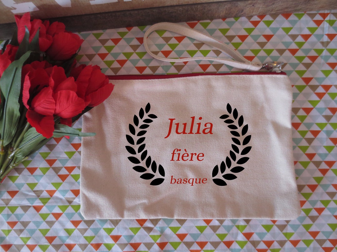 Personalized First Name Pouch, Basque Pouch - Etsy