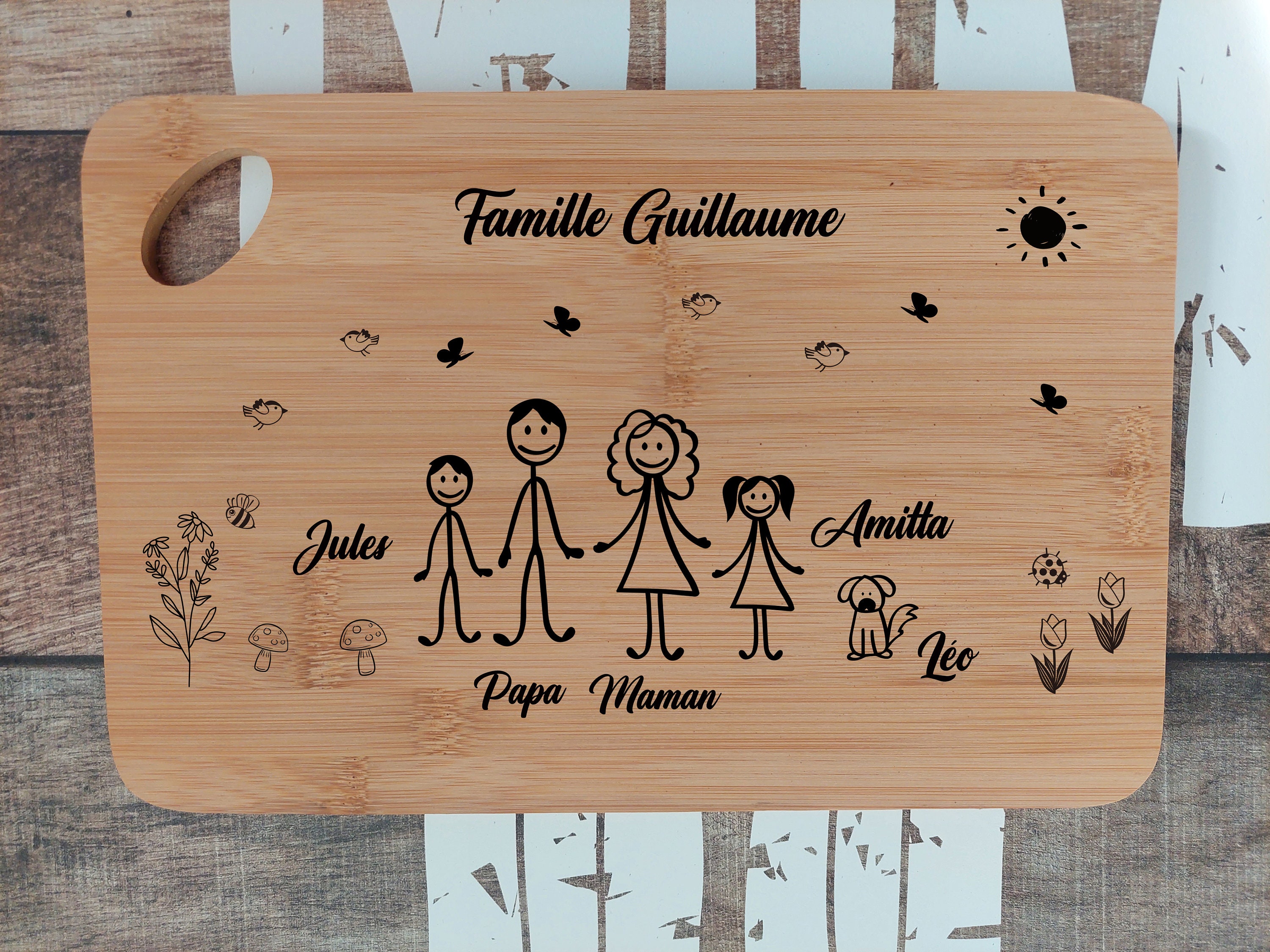 Planche à Découper Bambou Gravée "Meilleur Tonton Cuisinier" - Cadeau Personnalisé Oncle, Anniversaire, Noël - 11