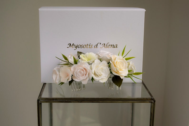 Flower bridal comb AMBRE bridal headpiece