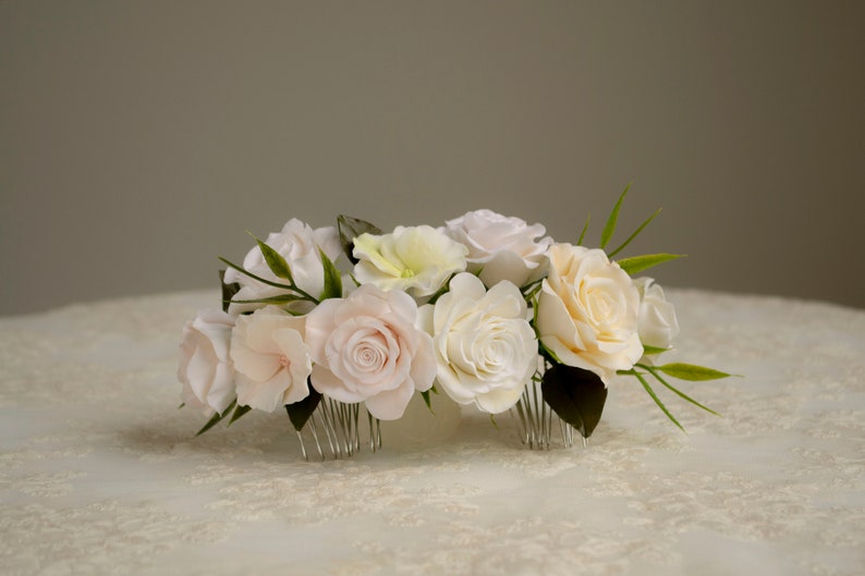 Flower bridal comb AMBRE bridal headpiece