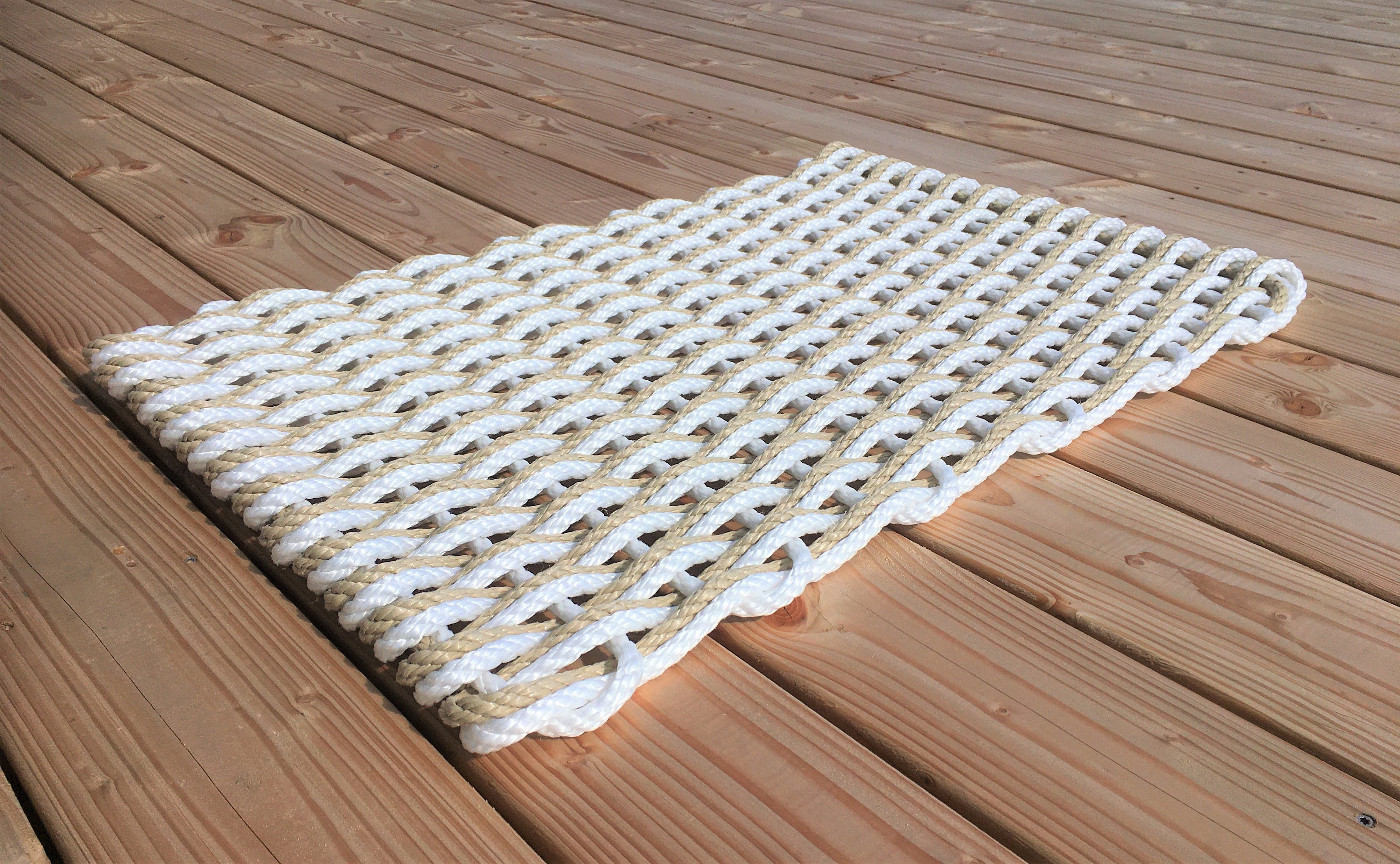 Paillasson Sable Blanc en Corde - Maison Extérieur Doormat Tapis