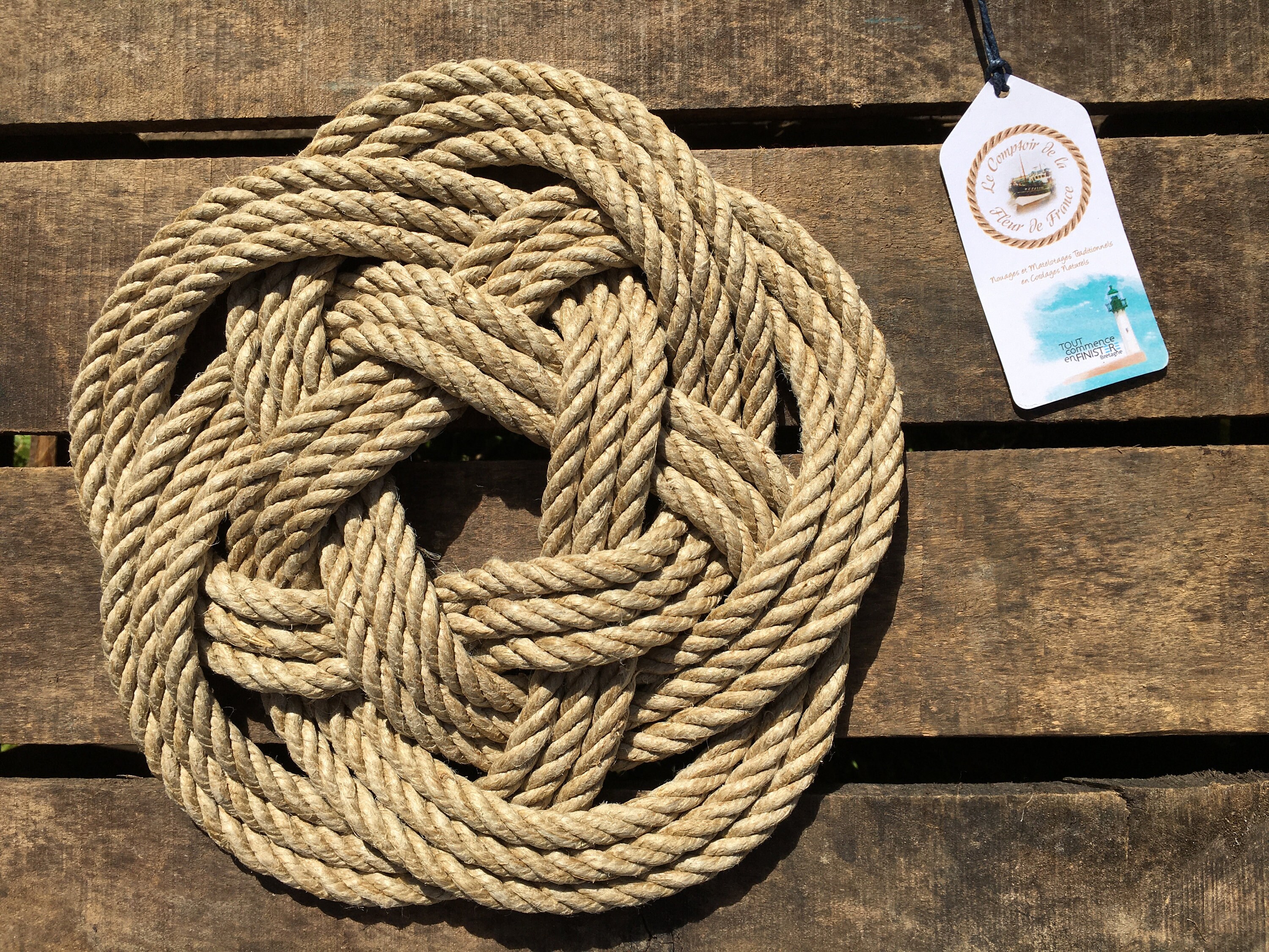 Dessous de Plats - Tapis Décoration Marine Chanvre Bretagne 10 Ganses