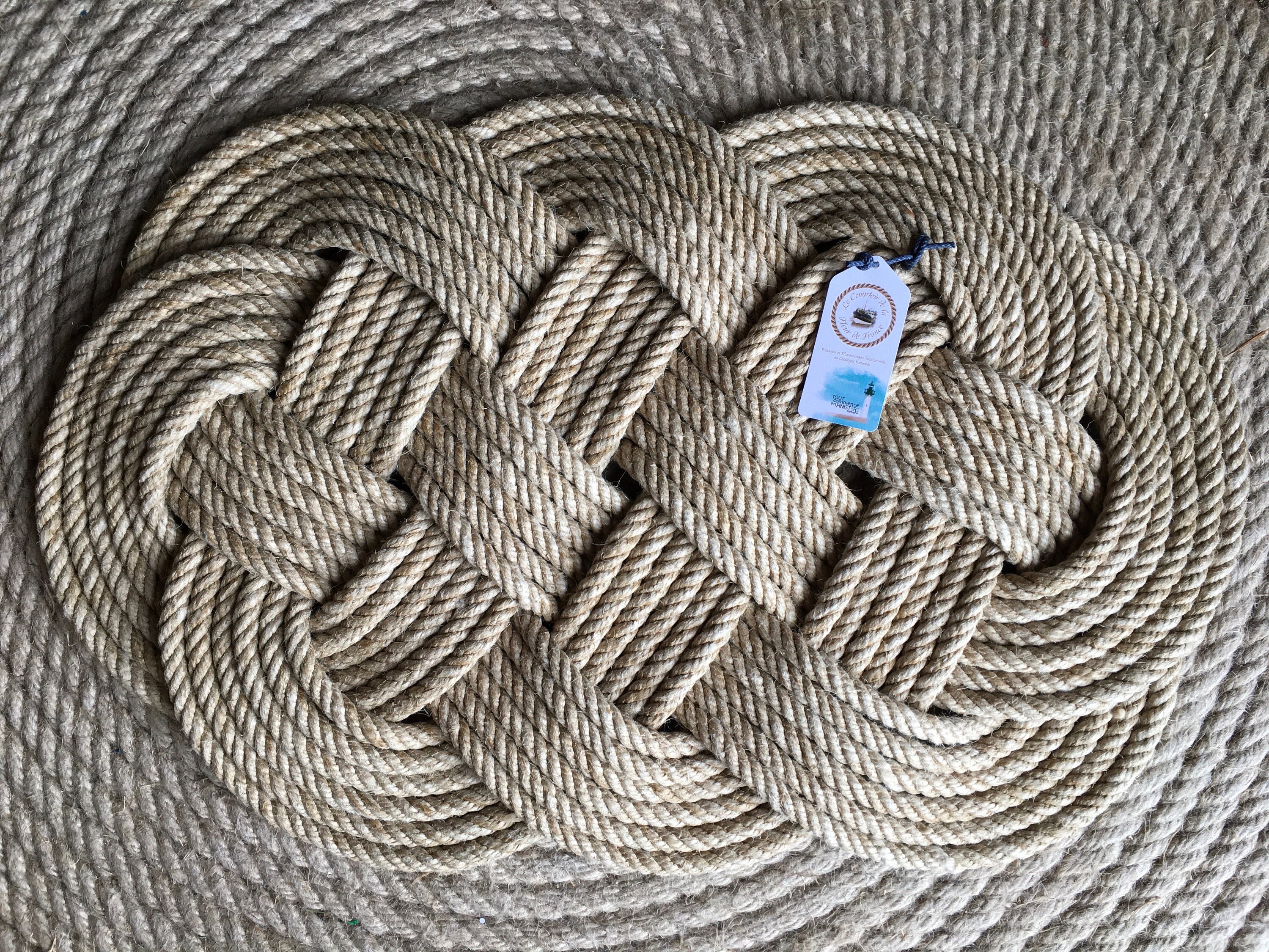 Tapis - Descente de Lit d'escalier Décoration Marine Corde Pour Une Utilisation en Intérieur...