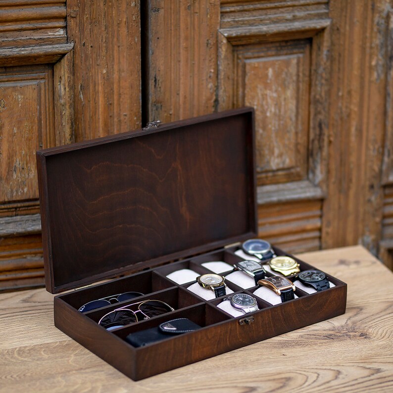Watch box for men Hetch7 personalized Mens jewelry box Mens Etsy
