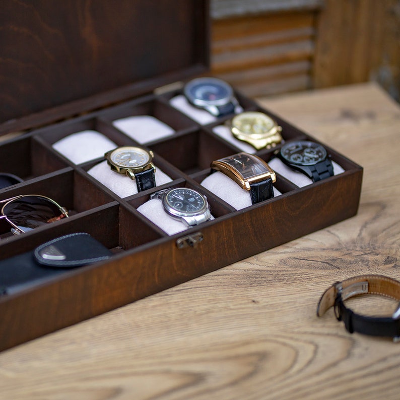 Mens jewelry box Hetch DS7 engraved Wooden watch box for men  Etsy