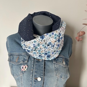 Écharpe femme/ snood double tour viscose et double gaze