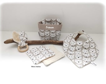 Zero-waste birth bear motif kit - birth box - eco-responsible gift idea