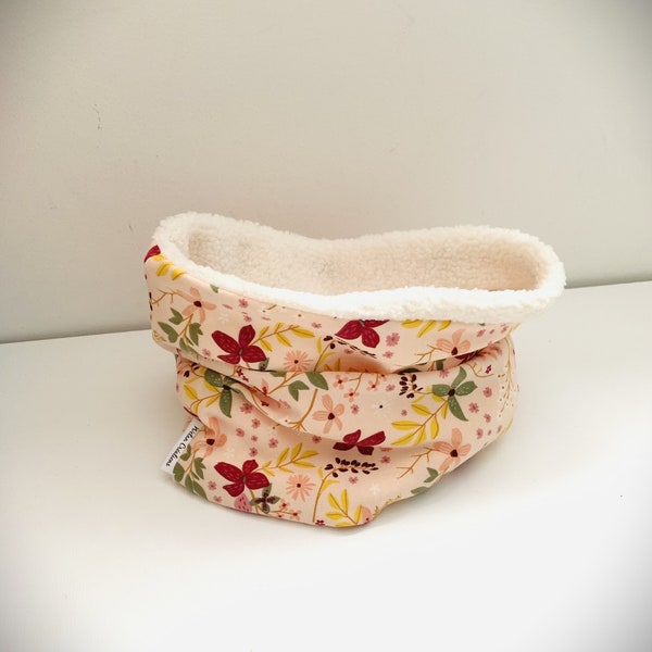 Snood enfant chaud motifs fleurs