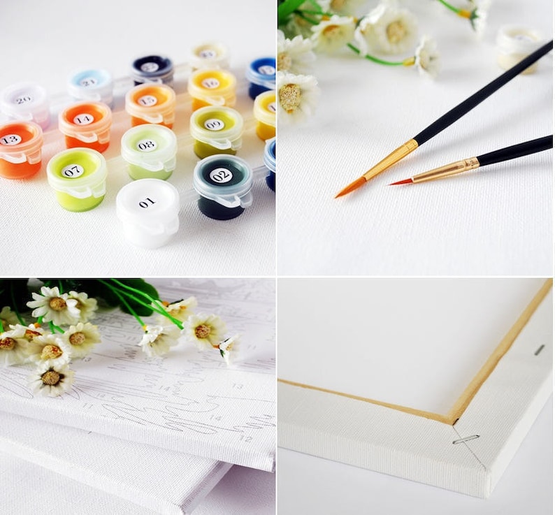 Adults Paint by Numbers Kit Framed Canvas 40x50cm Irises by Van Gogh Etsy