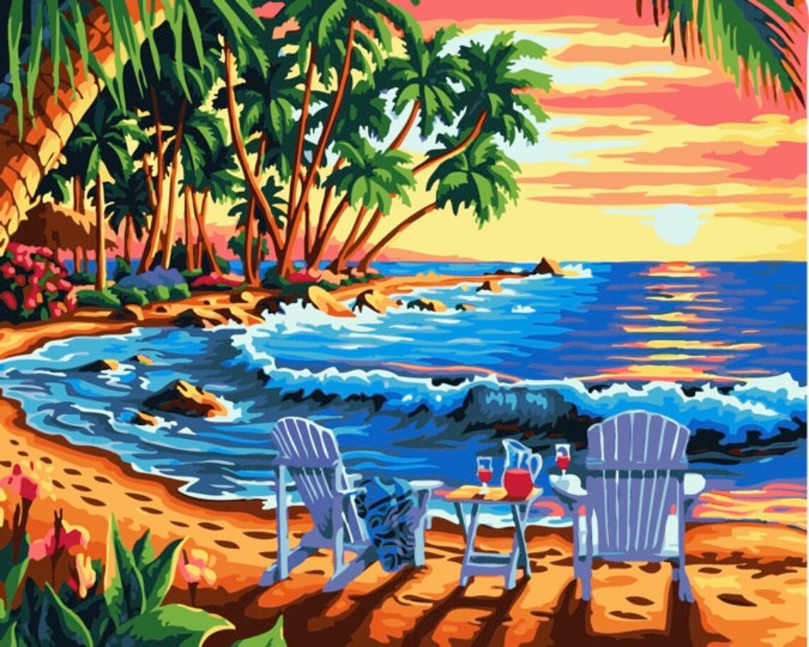 Peinture Par Numéro Adulte à Imprimer Gratuit Kit de peinture par numéros pour adultes TOILE ENCADRÉE - Etsy France