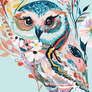 Paint by Numbers for Adults Owls 