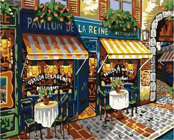 Painting by Numbers Kit for Adults Framed Canvas 40x50cm Pavlion De La  Reine 