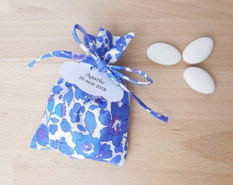 Ballotin A Dragees Liberty Betsy Grenadine Ruban Satin Etsy