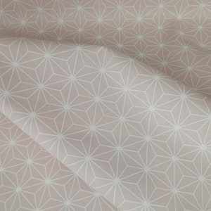 0.5 meter blush pink fabric asanoha stars, 100% cotton, width 150 cm, Oeko-standard 100 Reach regulation, Japanese stars, CASUAL image 1