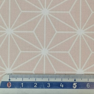 0.5 meter blush pink fabric asanoha stars, 100% cotton, width 150 cm, Oeko-standard 100 Reach regulation, Japanese stars, CASUAL image 2