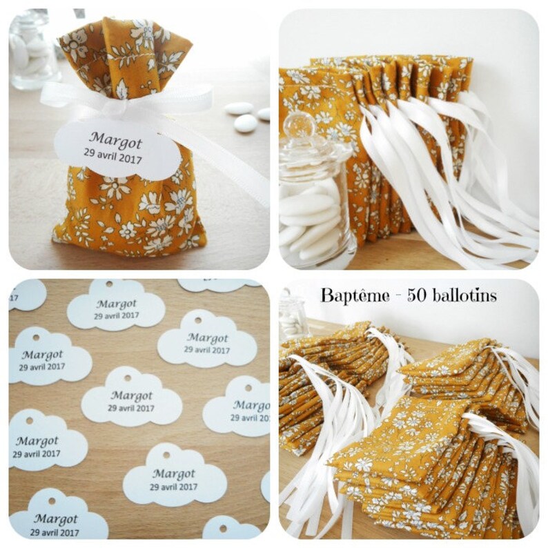 Lot De 10 Ballotins Dragées En Coton - Fait Main - Pour Mariage, Baptême, Toutes Occasions - Neuf