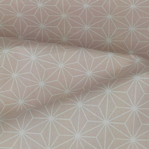 0.5 meter blush pink fabric asanoha stars, 100% cotton, width 150 cm, Oeko-standard 100 Reach regulation, Japanese stars, CASUAL image 3