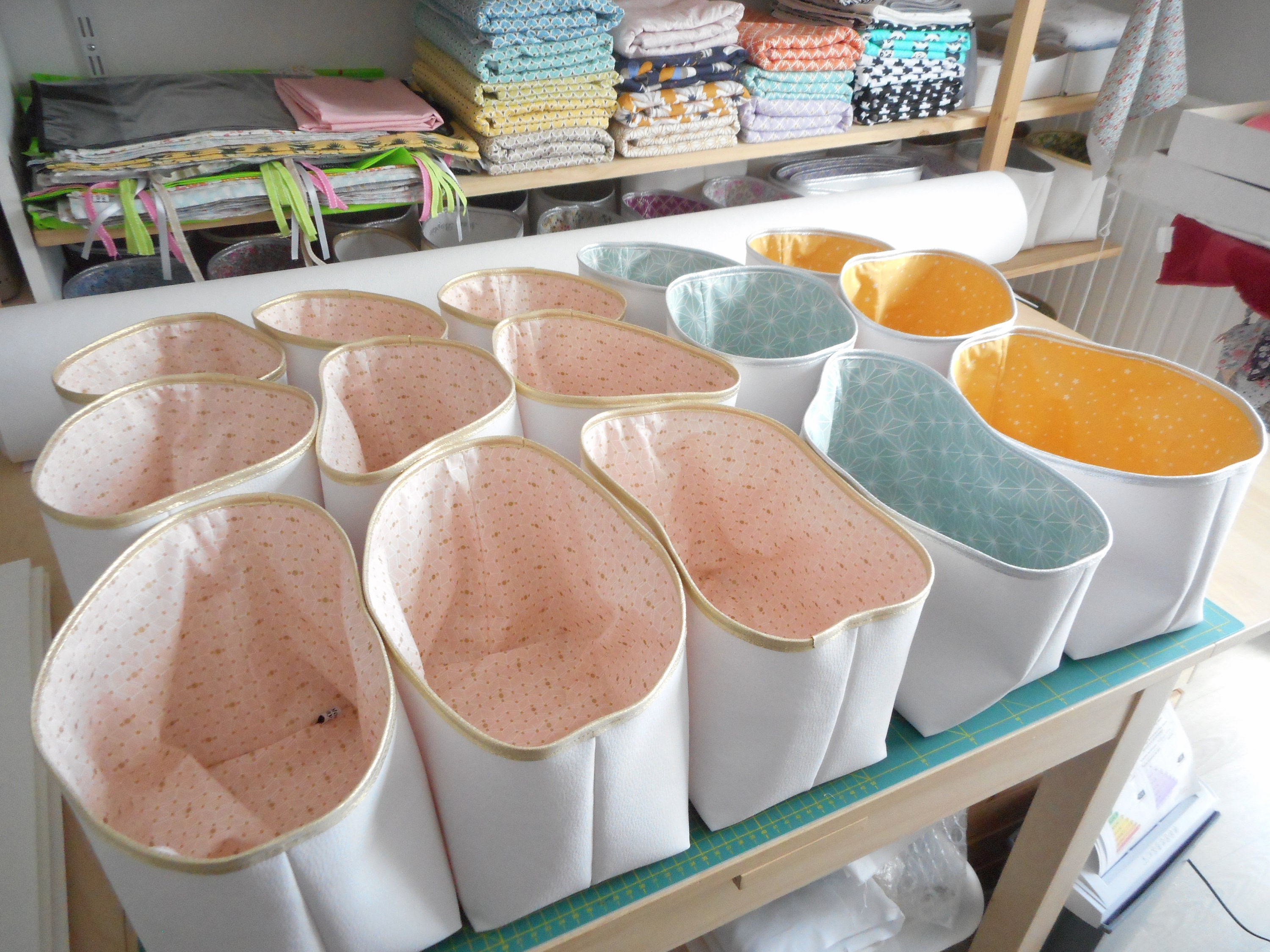 Lote 3 cestas de almacenamiento pequeño rectángulo medio | Etsy