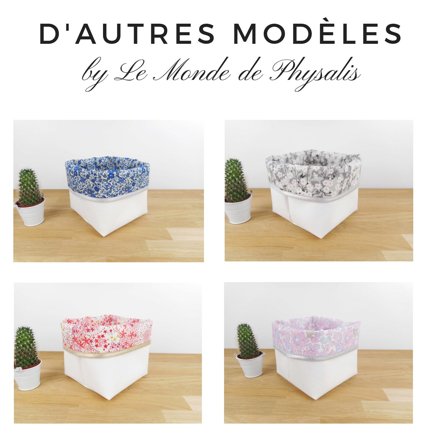 Cesta de almacenamiento de modelo pequeño cuero blanco falso | Etsy