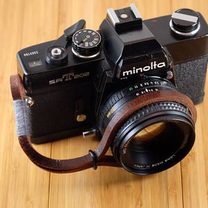 Brown Leather Camera Wrist Strap, Buffalo Leather Strap, Leather Camera Wrist Strap, Handmade Camera Strap, Vintage Camera Strap