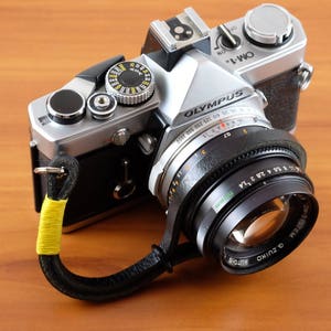 Black Leather Camera Wrist Strap, Buffalo Leather Strap, Leather Camera Wrist Strap, Handmade Camera Strap, Vintage Camera Strap