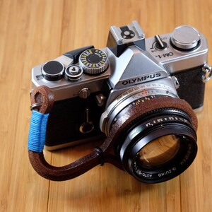 Brown Leather Camera Wrist Strap, Buffalo Leather Strap, Leather Camera Wrist Strap, Handmade Camera Strap, Vintage Camera Strap