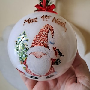 Bola de Natal nasce meu primeiro Natal, Decoração de Natal, Árvore de Natal
