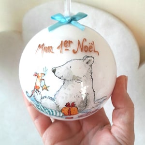 Bola de Natal nasce meu primeiro Natal, Decoração de Natal, Árvore de Natal