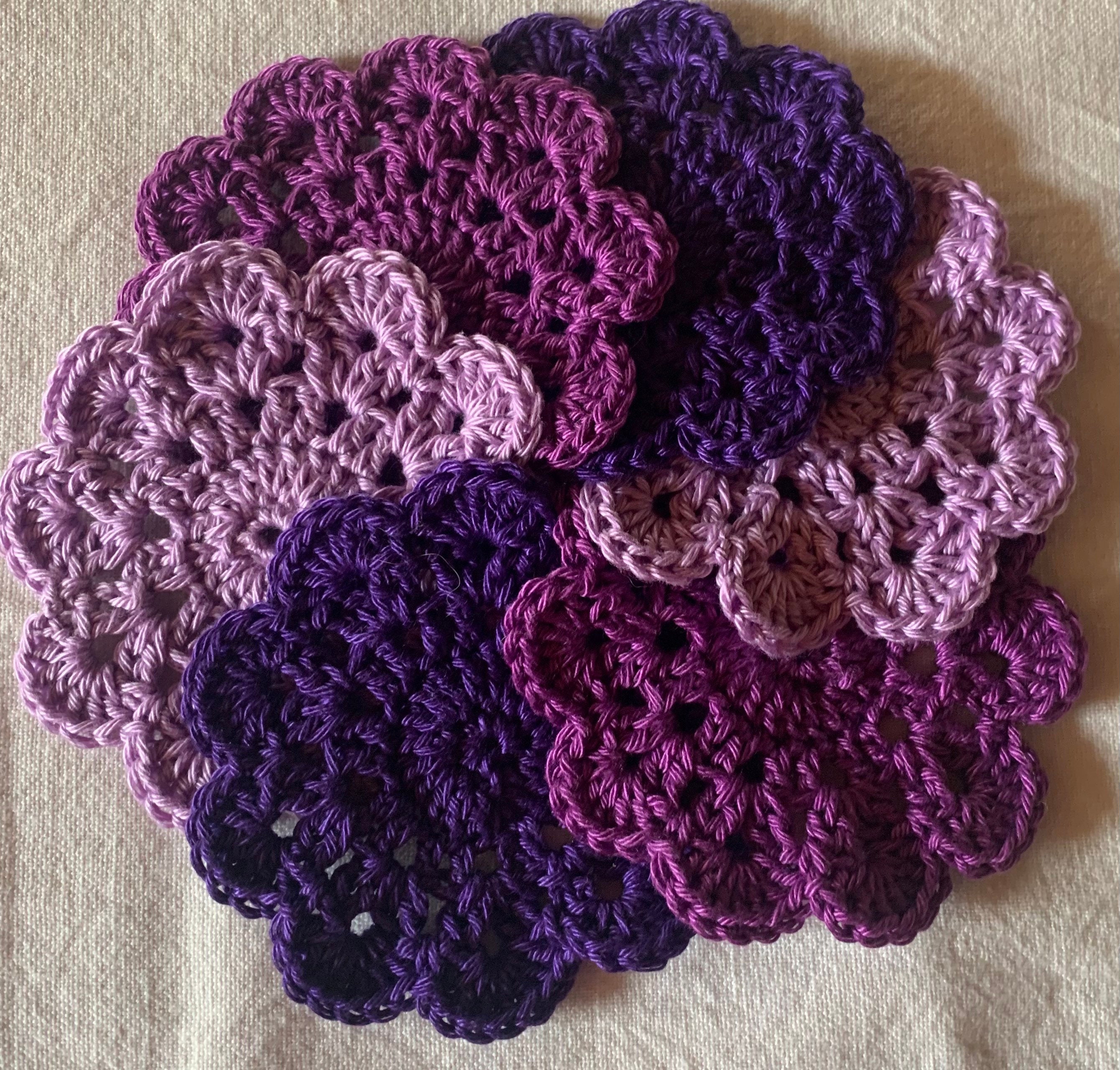 6 Dessous de Verre, Tasse, Mug Au Crochet