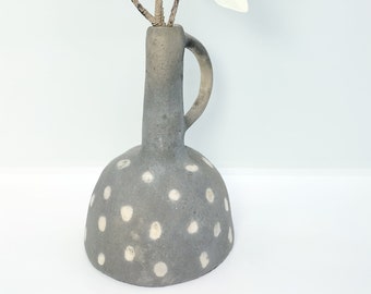 Raku enameled vase