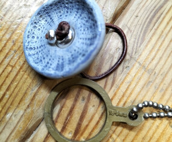 Blue Enameled Ceramic Ring - Etsy