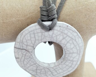 Raku ring necklace